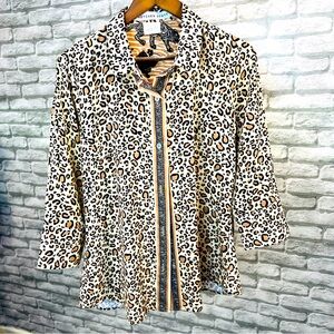 Gretchen Scott leopard print blouse